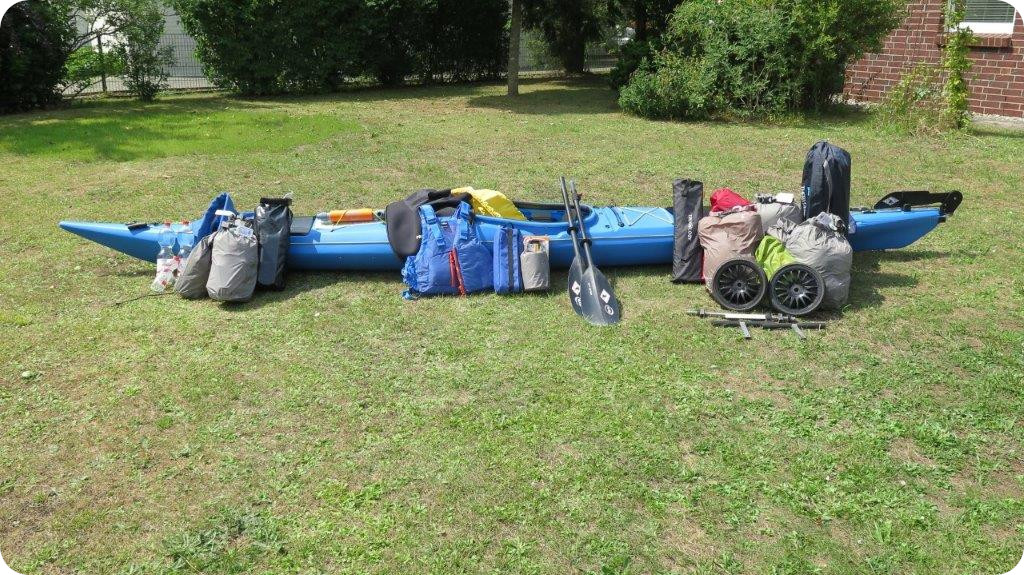 Ausrüstung mit Boot